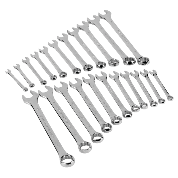 Performance Tool 22 pc. Combination Wrench Set with Racks